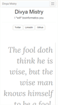 Mobile Screenshot of divyamistry.com